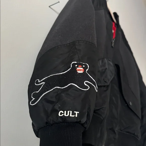 Cult of Individuality Bomber Jacket Panther Graphic Black Size [S] - Picture 7 of 8